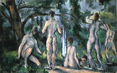 Studie van baders, 1890