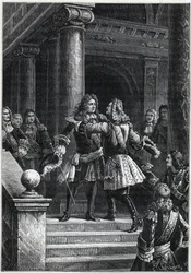 Verdrag van Rastatt - Prins Eugenius van Savoye en de Maarschalk de Villars (bevelhebbers van de strijdende partijen in de Spaanse Successieoorlog) - Oorlog van de Spaanse Successie (1701 tot 1714) - Verdrag van Rastatt - De ontmoeting van Maarschalk de Vi