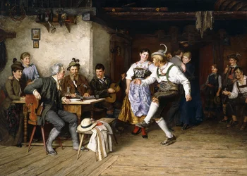 Interieur van een Weinstube
