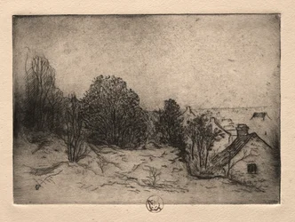 Zes etsen: Vesnots, Auvers aan de Oise, 1895