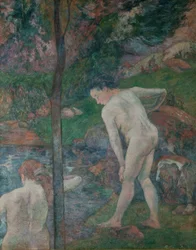Baden in Bretagne Twee baders, 1887