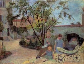 Figuren in een tuin, ca. 1881
