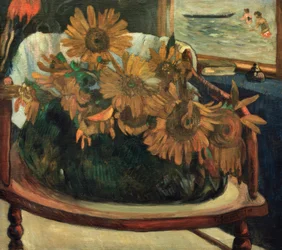 Zonnebloemen in een fauteuil I
