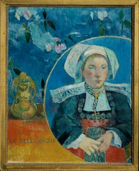 La Belle Angele, Mme Sartre, hoteleigenaar in Pont-Aven (schilderij op doek)