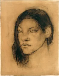 Portret van een Tahitiaanse vrouw