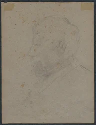 Profiel buste van een man verso, 1870s