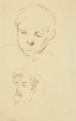 Profiel van een jongen en zelfportret