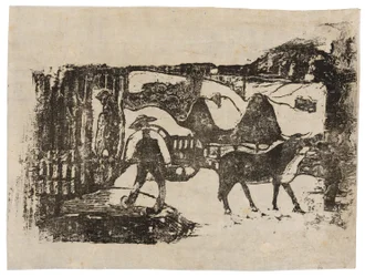 De Ossenkar, uit de Suite van Late Houtsneden
