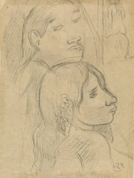 Twee Marquesanen [verso], ca. 1902