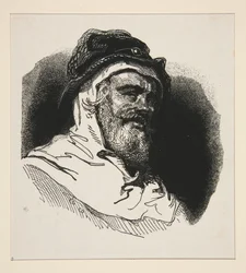 Buste van een man met baard