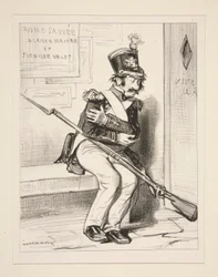 Achille Coqueron, vrijwillige jager van de 2e, droomt dat