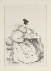 THUIS. (September 1835) Jurk van Schotse batist,...