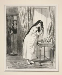 Het is de kleine krullenbol, ik zei hem: Madame is er niet...