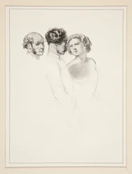 Figurenstudie; Groep van Drie Figuren