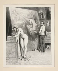 De vrouw van de schilder