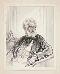 De oud geworden leeuw.