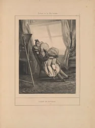 Landschapsles, uit de serie Scènes de la vie intime
