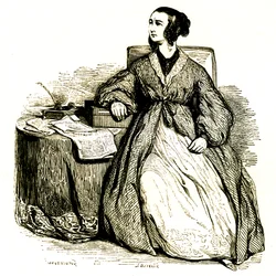 Politicus vrouw (gravure