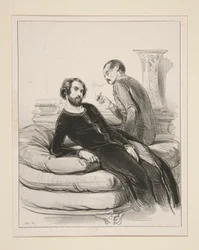 ROBE DE CHAMBRE DE HUMANN, kleermaker, rue Neuve-des-Petits-Champs. Hemden van Durousseau. Curiositeiten van Mombro.