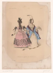 Twee vrouwen in baljurken