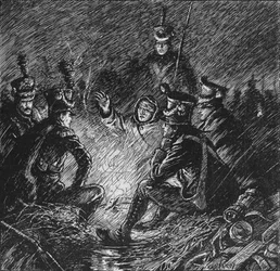 Zowel Fransen als bondgenoten bivakkeerden in modder en water, 1902