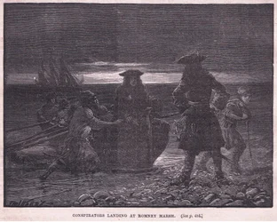 Samenzweerders landen bij Romney Marsh AD 1696
