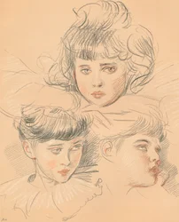 Een schets voor een portret van kinderen, ca. 1897