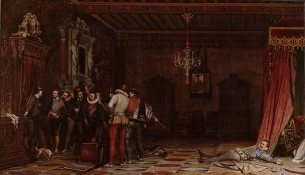 De moord op de hertog van Guise in het kasteel van Blois in 1588, 1834