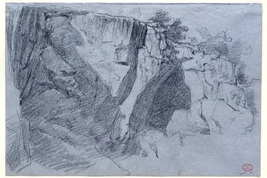 Landschap met rotswand