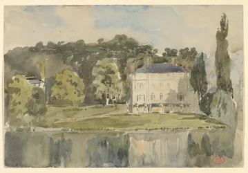 Gezicht op het kasteel van Folembray