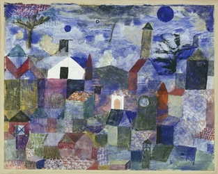Landschap in blauw