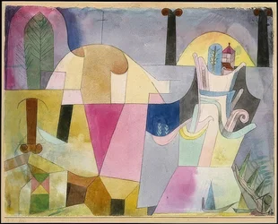 Landschap met zwarte zuilen. 1919