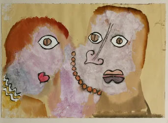 De halsketting. Aquarel (aquarel)