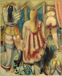 Dames in de garderobe