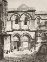 Jeruzalem, Palestina. Kerk van het Heilig Graf in de 19e eeuw.