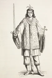 De pagina van Prester Johannes. Prester John stond ook bekend als Presbyter Johannes.