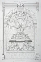 Grafmonument van paus Paulus III (Farnese), gravure uit Het Vaticaan en de Sint-Pietersbasiliek