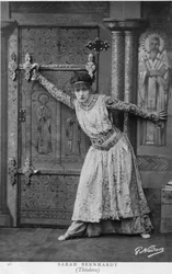 Henriette Rosine Bernard alias Sarah Bernhardt (1844-1923) in een scène uit 