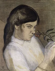 Portret van Barbara Nash, de zuster van de kunstenaar, ca. 1911-12