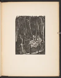 Winter Wood, illustratie uit "Places. 7 prenten gereproduceerd van houtblokken ontworpen en gegraveerd door Paul Nash, met illustraties in proza". Londen, William Heinemann