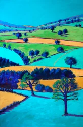 Cotswold Valley, 2024 (acryl op board)