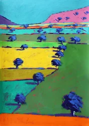 Hollybush, 2021 (acryl op papier)