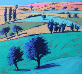In de vallei #2, 2022 (acryl op board)