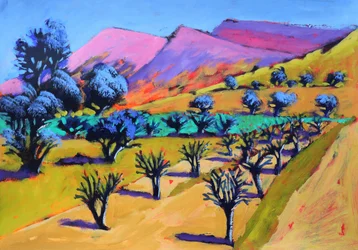 Provence, 2021 (acryl op papier)