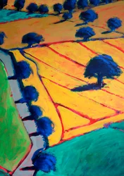 Towards Upton #3 (detail), 2024 (acryl op karton)