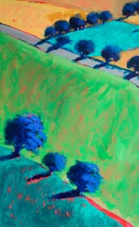 Towards Upton #4 (detail), 2024 (acryl op karton)