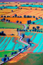 Naar Welland #5 (detail), 2024 (acryl op board)