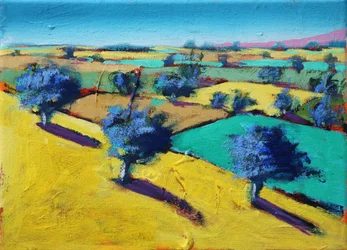 Yellow Hill, 2021 (acrylverf op doek)