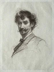 James McNeill Whistler met Witte Lok en Monocle