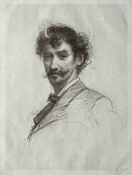 James McNeill Whistler met Witte Lok en Monocle